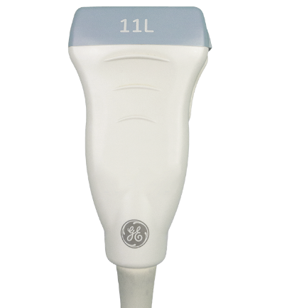 GE 11L ultrasound transducer/probe used for medical imaging