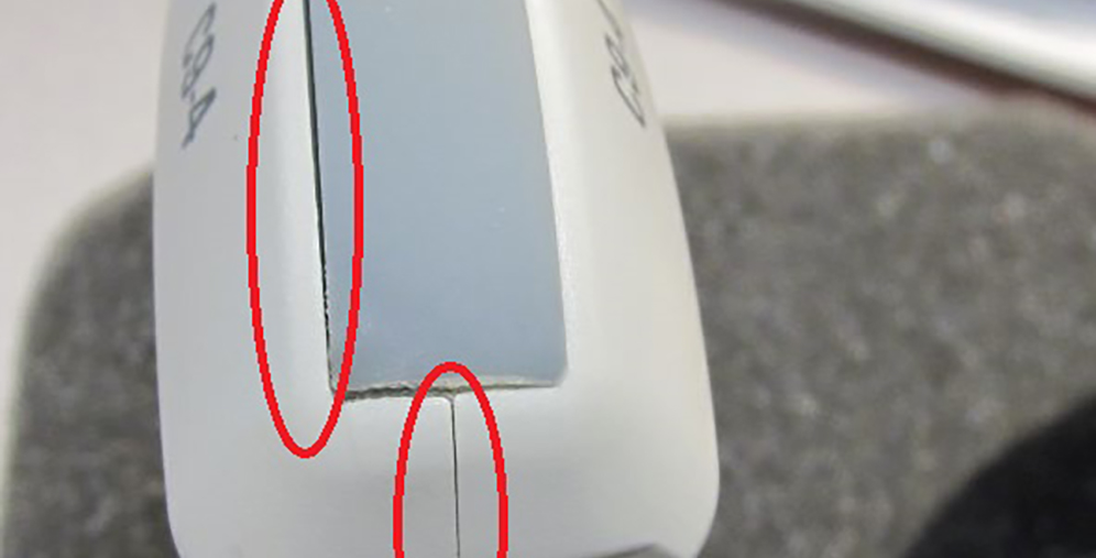 Open seams on an ultrasound probe