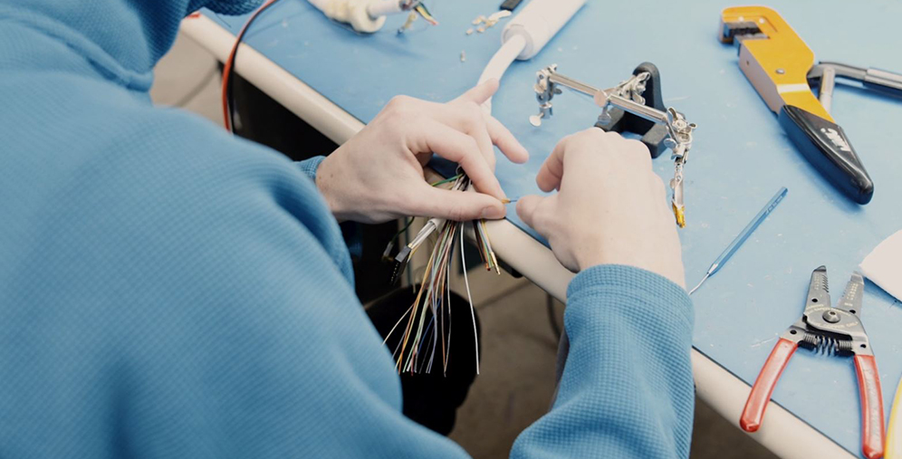 Various types of wire types within an MRI system cable