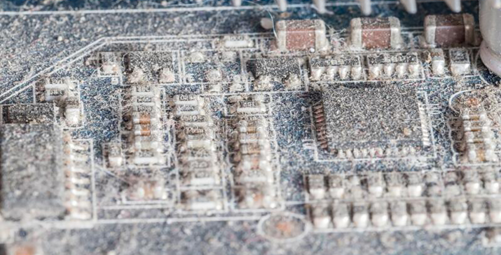 Excessive dust within the card cage(s), power supplies, and system as a whole may serve as a bridge for RFI to bypass shielding.